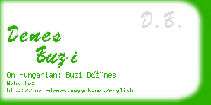 denes buzi business card